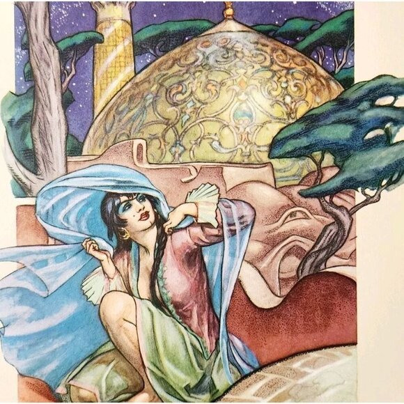 1937 Sexy Persian Woman Art Hajji Baba Of Cyrus Baldridge Plate Print DWSS22 - Picture 1 of 2